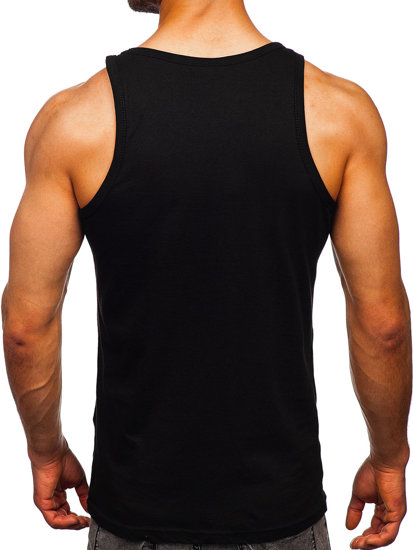 Bolf Herren Tank Top mit Motiv Schwarz  14850