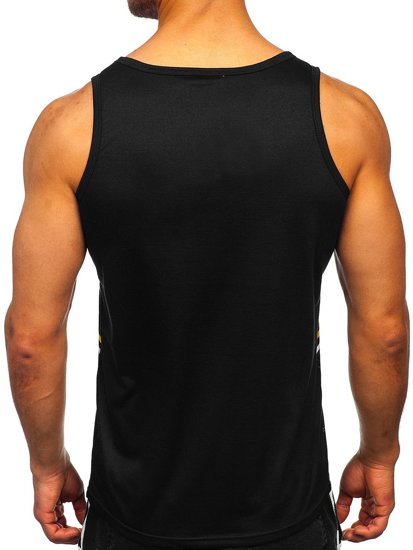 Bolf Herren Tank Top mit Motiv Schwarz HY812