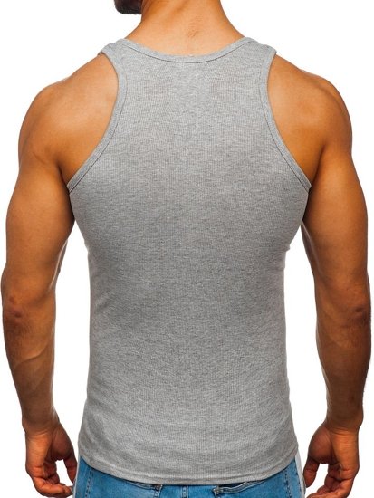 Bolf Herren Tank Top ohne  Motiv Grau  NB002