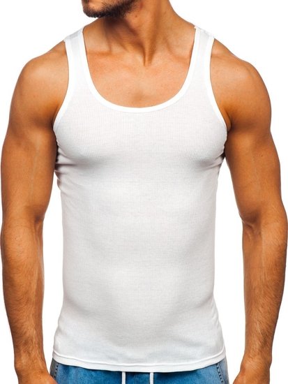 Bolf Herren Tank Top ohne  Motiv Weiß  NB002