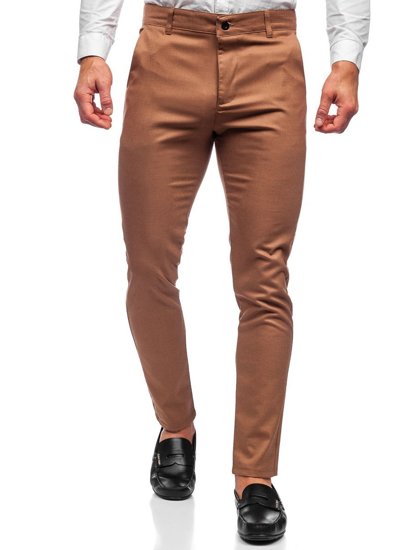 Bolf Herren Textilhose Chino Hose Braun 0017