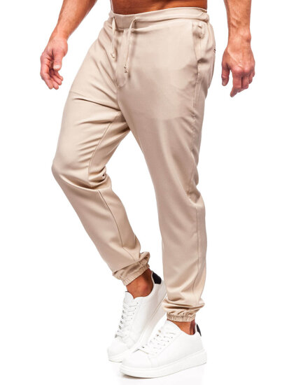 Bolf Herren Textilhose Joggers Beige  0065