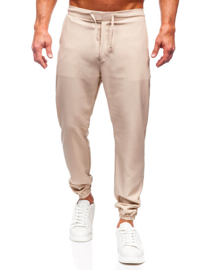 Bolf Herren Textilhose Joggers Beige  0065