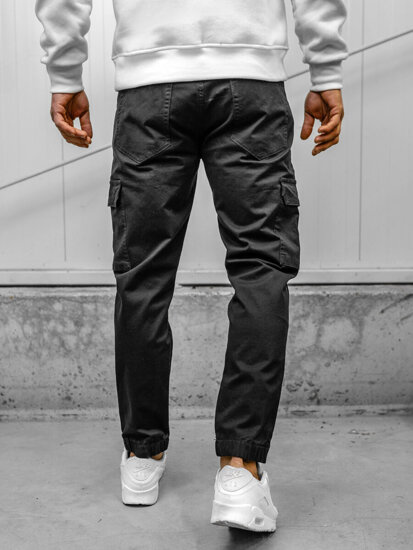 Bolf Herren Textilhose Joggers Cargohose Schwarz  S201A