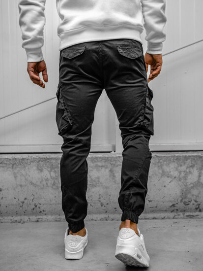 Bolf Herren Textilhose Joggers Cargohose Schwarz  SK850A