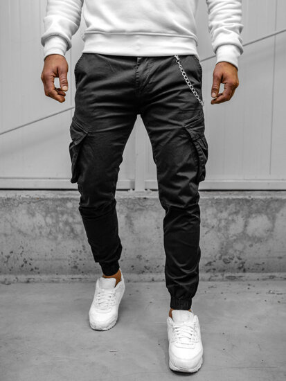 Bolf Herren Textilhose Joggers Cargohose Schwarz  SK850A