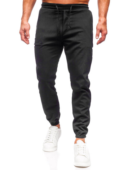 Bolf Herren Textilhose Joggers Schwarz  0065