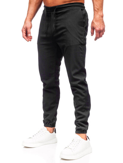 Bolf Herren Textilhose Joggers Schwarz  0065