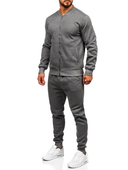 Bolf Herren Trainingsanzug Schwarzgrau  8C76