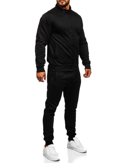 Bolf Herren Trainingsanzug Sport Set Zweileiler Schwarz  10385