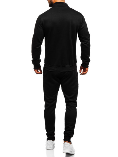 Bolf Herren Trainingsanzug Sport Set Zweileiler Schwarz  10385