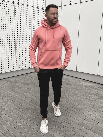 Bolf Herren Trainingsanzug Zweiteiler mit Kapuze Rosa  D002-53