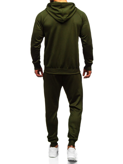 Bolf Herren Trainingsanzug mit Kapuze Khaki  27C8116