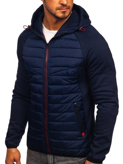 Bolf Herren Überangsjacke Sport Jacke Dunkelblau Ks1886