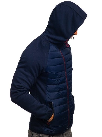 Bolf Herren Überangsjacke Sport Jacke Dunkelblau Ks1886