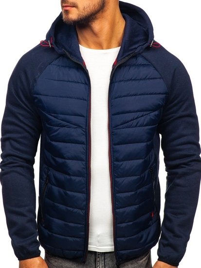 Bolf Herren Überangsjacke Sport Jacke Dunkelblau Ks1886