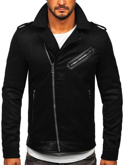 Bolf Herren Übergangsjacke Bikerjacke Schwarz 79M15501