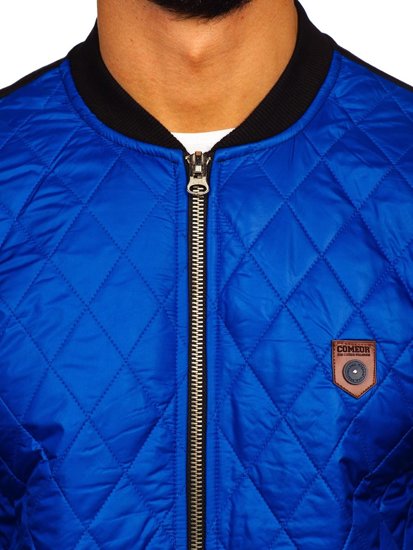 Bolf Herren Übergangsjacke Bomberjacke Blau  2569-2