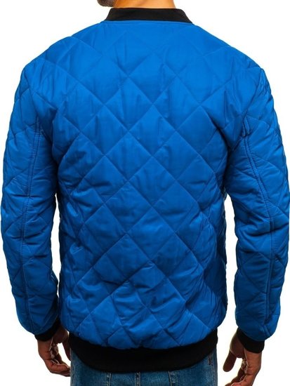 Bolf Herren Übergangsjacke Bomberjacke Blau  AK76