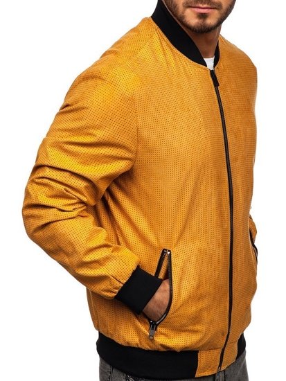 Bolf Herren Übergangsjacke Bomberjacke Camel  6115