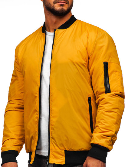 Bolf Herren Übergangsjacke Bomberjacke Camel  AK95