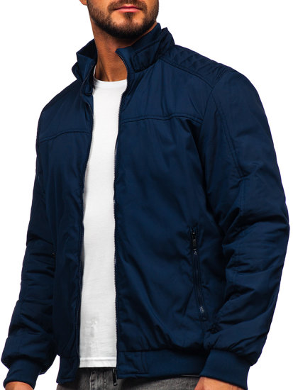 Bolf Herren Übergangsjacke Bomberjacke Dunkelblau  84M3008