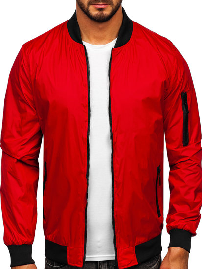 Bolf Herren Übergangsjacke Bomberjacke Rot  5M708