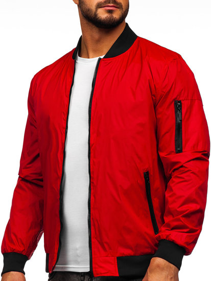 Bolf Herren Übergangsjacke Bomberjacke Rot  5M708