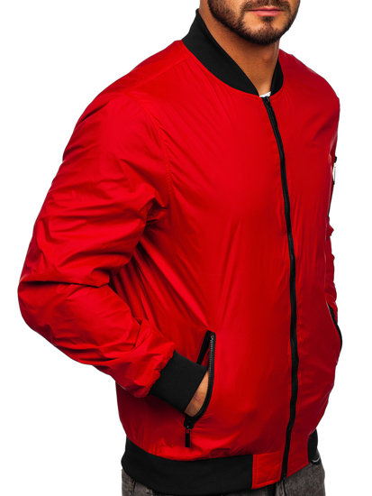 Bolf Herren Übergangsjacke Bomberjacke Rot  5M708