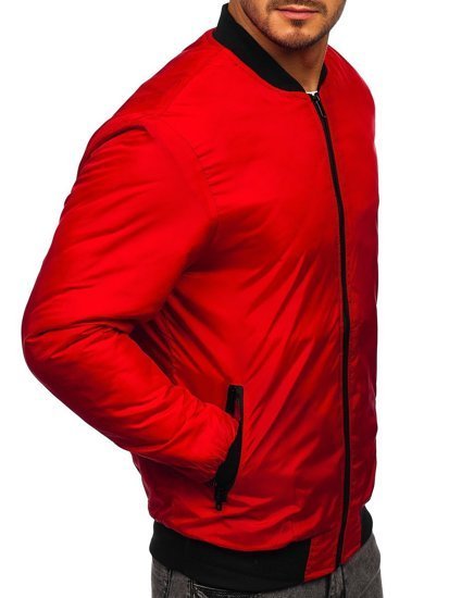 Bolf Herren Übergangsjacke Bomberjacke Rot  AK95