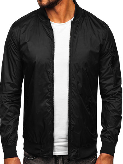 Bolf Herren Übergangsjacke Bomberjacke Schwarz  5M708