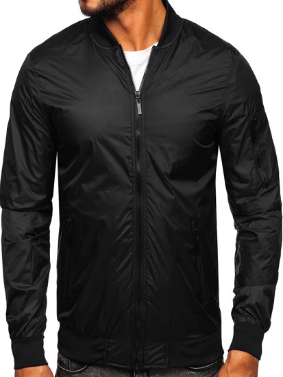 Bolf Herren Übergangsjacke Bomberjacke Schwarz  5M708