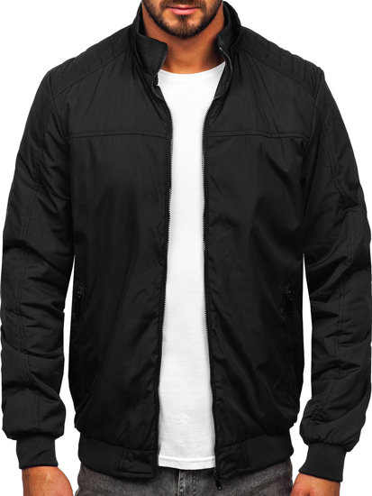 Bolf Herren Übergangsjacke Bomberjacke Schwarz  84M3008