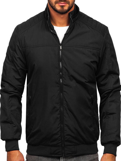 Bolf Herren Übergangsjacke Bomberjacke Schwarz  84M3008