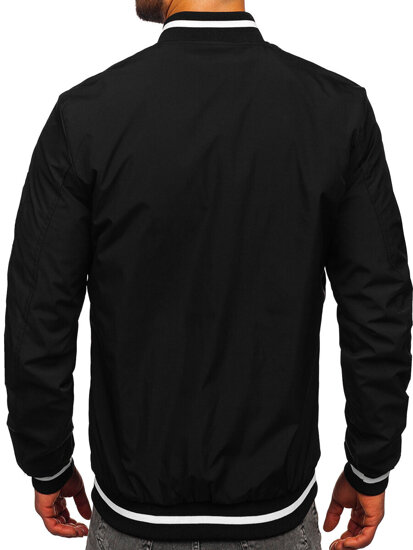 Bolf Herren Übergangsjacke Bomberjacke Schwarz  84M3034