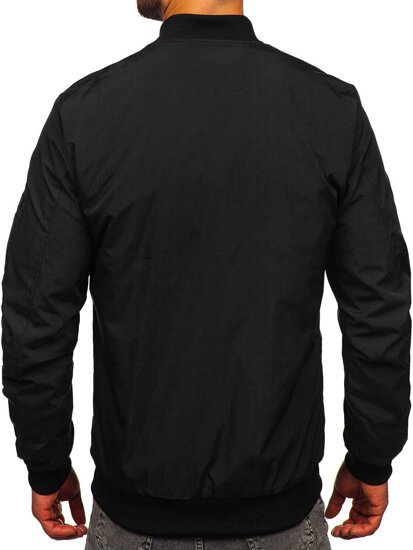 Bolf Herren Übergangsjacke Bomberjacke Schwarz  84M3036