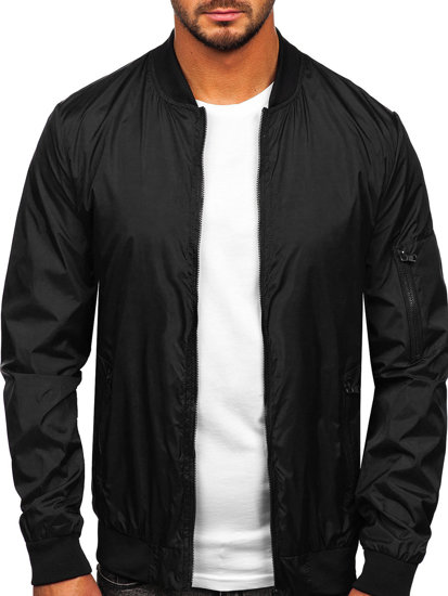 Bolf Herren Übergangsjacke Bomberjacke Schwarz 8M97