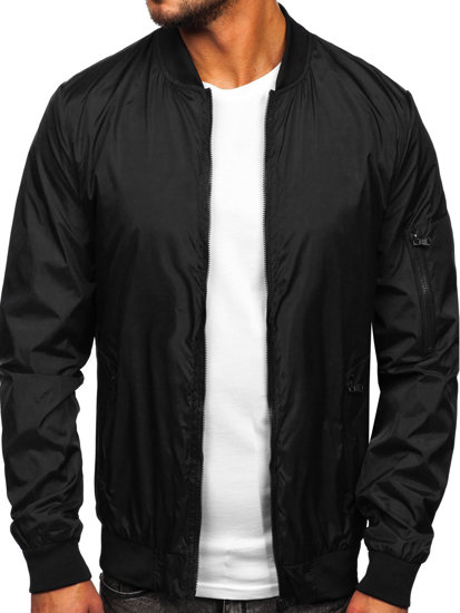 Bolf Herren Übergangsjacke Bomberjacke Schwarz 8M97