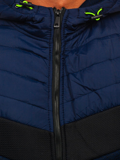 Bolf Herren Übergangsjacke Dunkellblau-Grün  BKS2153