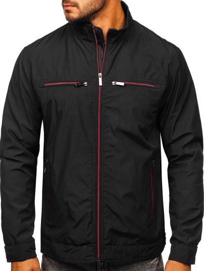 Bolf Herren Übergangsjacke Elegant Schwarz  6362