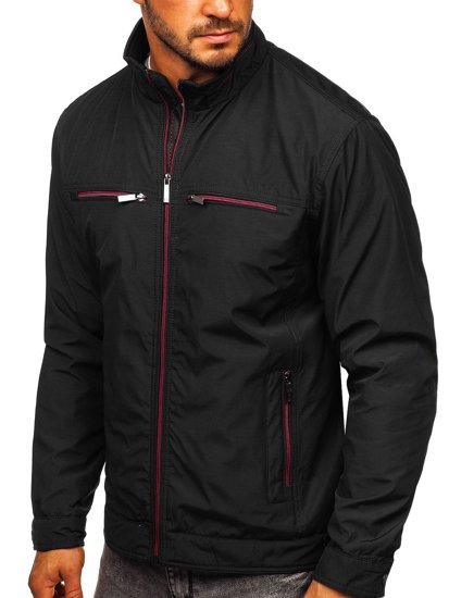 Bolf Herren Übergangsjacke Elegant Schwarz  6362