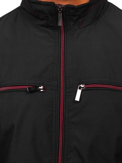 Bolf Herren Übergangsjacke Elegant Schwarz  6362