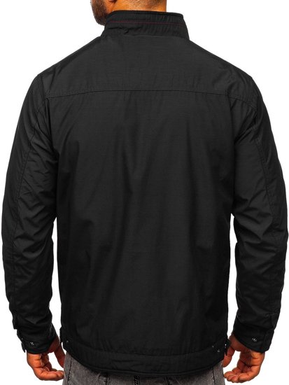 Bolf Herren Übergangsjacke Elegant Schwarz  6362