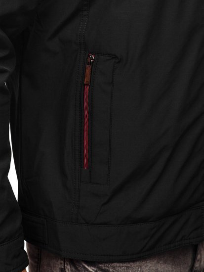 Bolf Herren Übergangsjacke Elegant Schwarz  6362