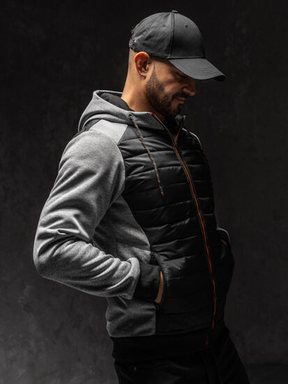 Bolf Herren Übergangsjacke Grau  KS2155