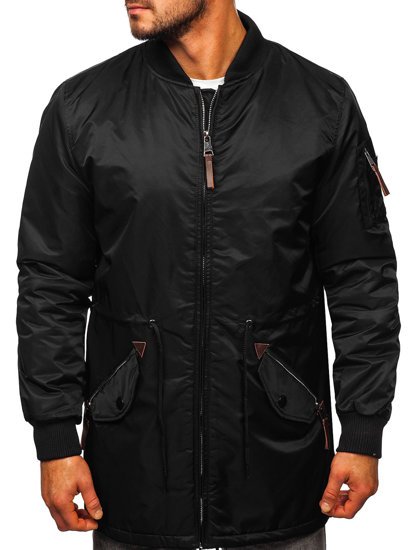 Bolf Herren Übergangsjacke Parka Schwarz  JK363