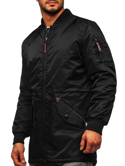 Bolf Herren Übergangsjacke Parka Schwarz  JK363