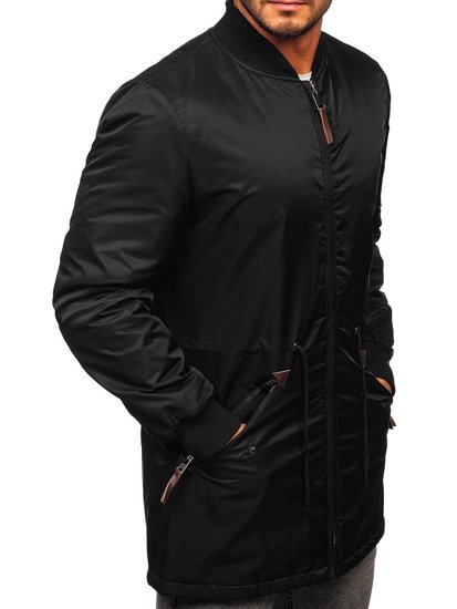 Bolf Herren Übergangsjacke Parka Schwarz  JK363