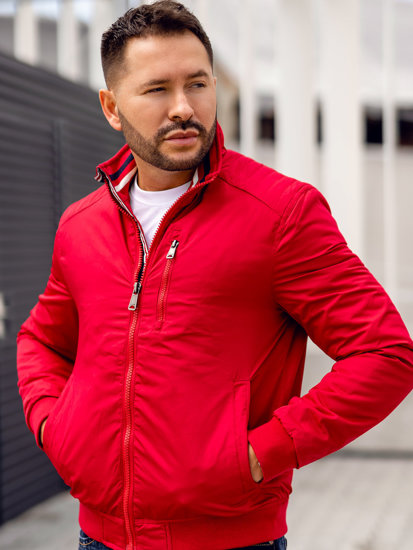 Bolf Herren Übergangsjacke Rot  1907A