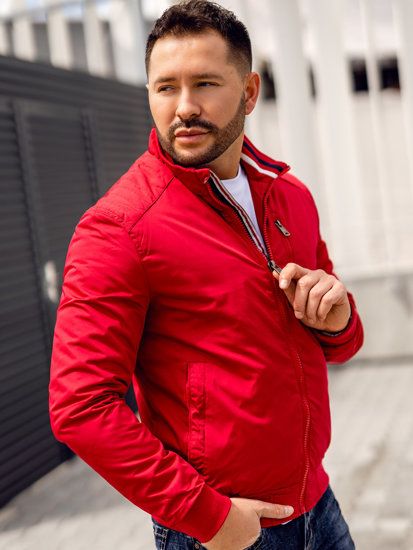 Bolf Herren Übergangsjacke Rot  1907A